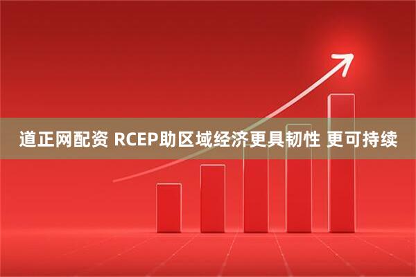 道正网配资 RCEP助区域经济更具韧性&#32;更可持续