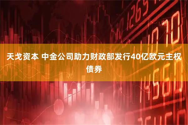 天戈资本 中金公司助力财政部发行40亿欧元主权债券