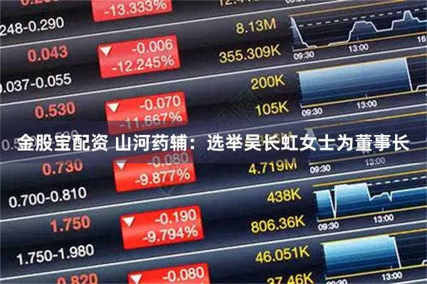 金股宝配资 山河药辅：选举吴长虹女士为董事长